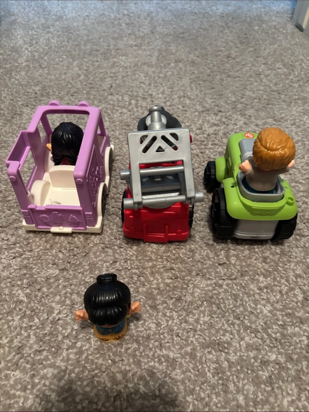Fisher Price Little People, ice cream, fire truck, tractor